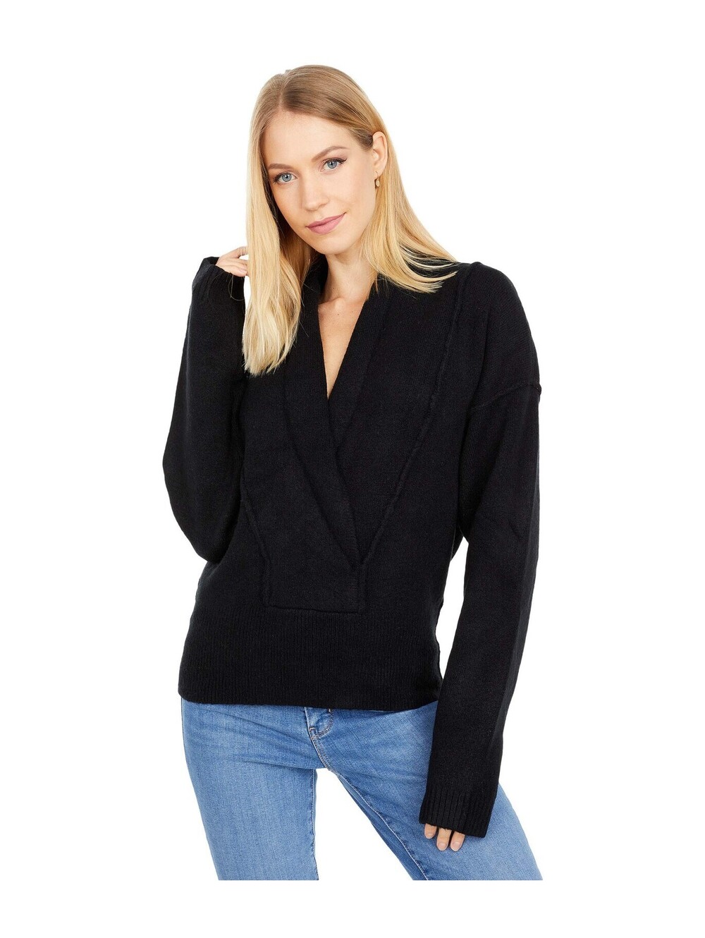 Free People Touch The Sky Sweater Black LG